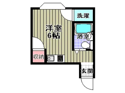 ハイツ山尚(ワンルーム/2階)の間取り写真