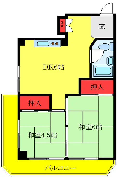 ニュー旭マンション 7階階 間取り