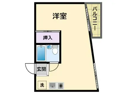 甲子園ハイム2(1K/3階)の間取り写真