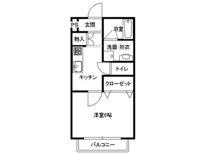 メゾンケイ(1K/2階)の間取り写真