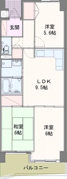 セントラルパレス(3LDK/7階)の間取り写真