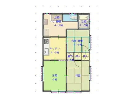 コーポ美和(3K/2階)の間取り写真