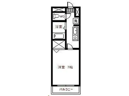 天満フェニックス(1K/2階)の間取り写真