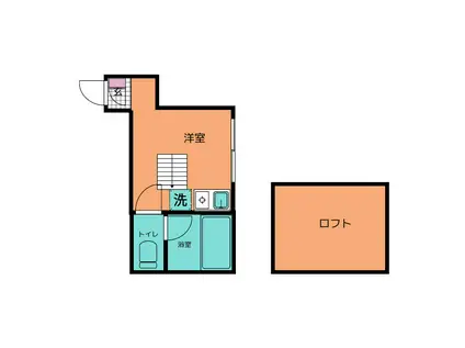 ユナイト武蔵新城アンドレアの杜(ワンルーム/2階)の間取り写真