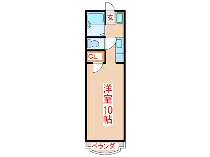 PRIMAVERA USUKI(ワンルーム/3階)の間取り写真
