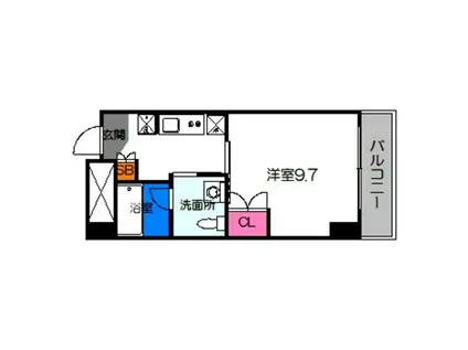 エル・セレーノ住之江(1K/2階)の間取り写真