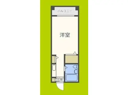 ラパンジール中川東(ワンルーム/2階)の間取り写真