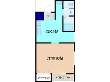 メゾンHSB・1(1DK/1階)の間取り写真