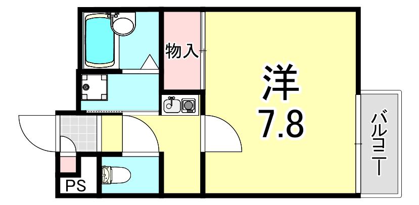 レオパレス曙(1K/3階)の間取り写真