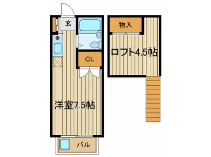 モン・ヴェール保谷(ワンルーム/2階)の間取り写真