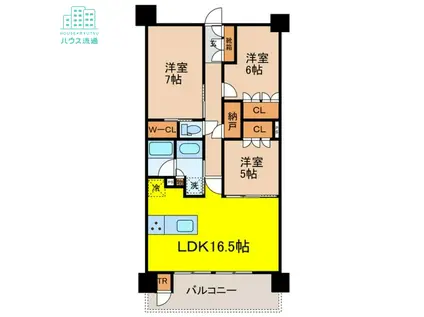 レ・ジェイド新大村ステーションフロント(3LDK/3階)の間取り写真