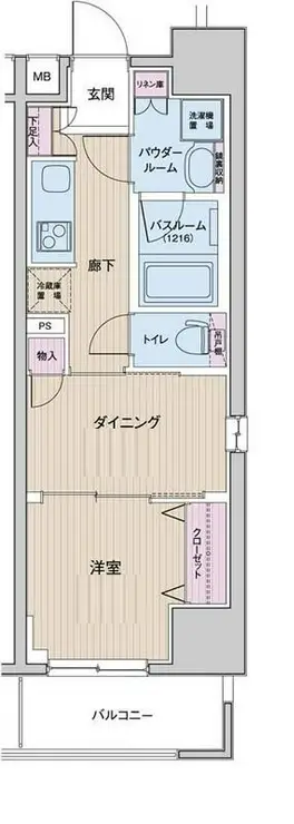 日神デュオステージ浅草三筋 7階階 間取り