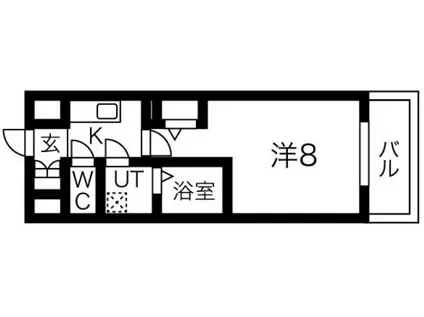アルグラッド福島サウス(1K/10階)の間取り写真