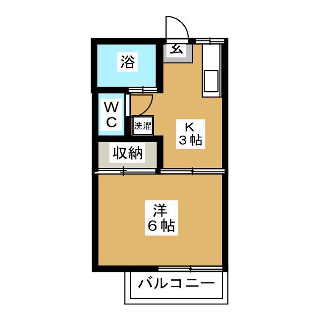 第一・第二吉田ハイツ(1K/2階)の間取り写真