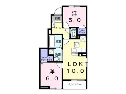リミテッドI(2LDK/1階)の間取り写真