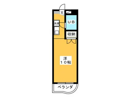 ハイム西早稲田(ワンルーム/3階)の間取り写真