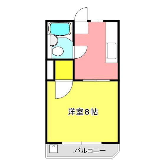 アプリコット(1K/3階)の間取り写真