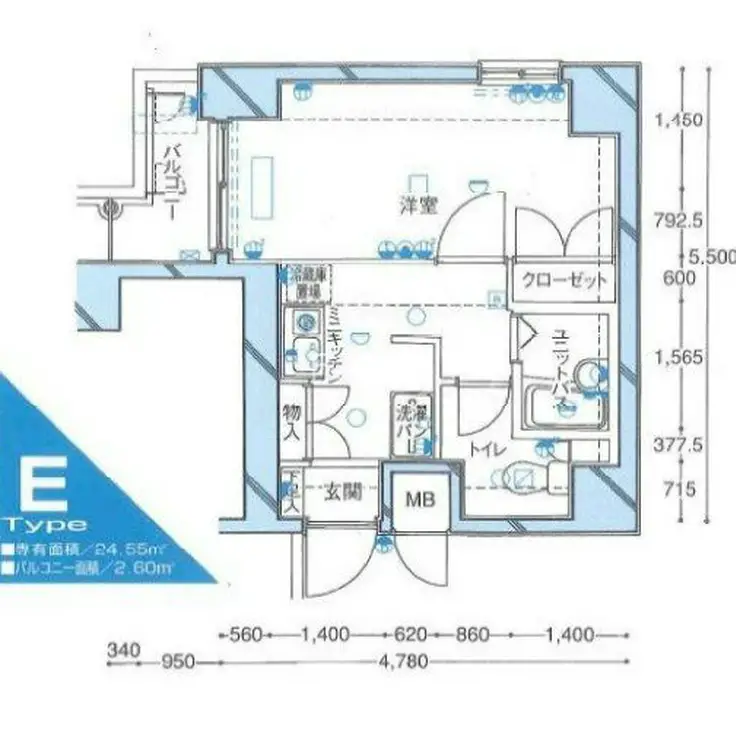 ヴェルステージ茅場町 7階階 間取り