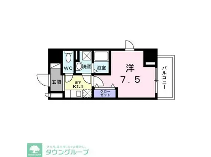 スアヴィス鳩ケ谷(1K/6階)の間取り写真