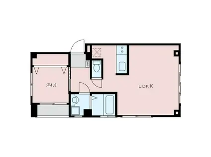 MGコーポ(1LDK/2階)の間取り写真