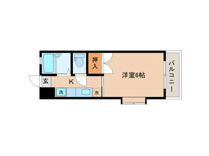 RITMO貝ケ森(1K/1階)の間取り写真
