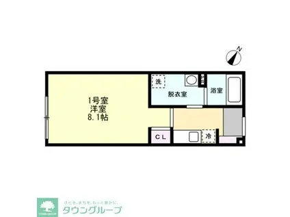 T&Fレジデンス南林間B(1K/3階)の間取り写真