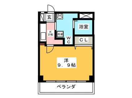 I.S.M III(1K/2階)の間取り写真