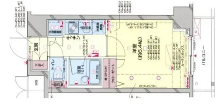 パレステュディオ早稲田Park View 8階階 間取り