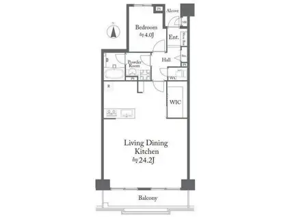 杁中スカイタウンB棟(1LDK/3階)の間取り写真