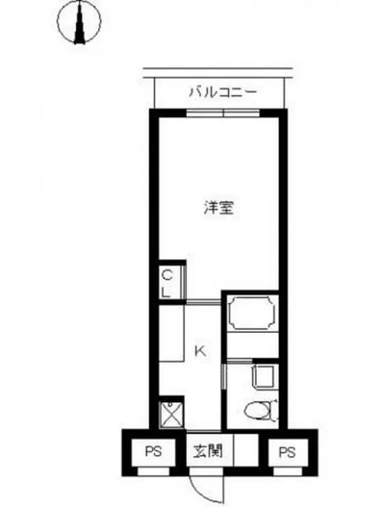 スカイコート神田第2 7階階 間取り