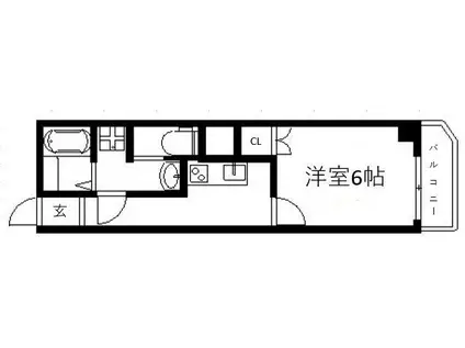 ヴェルドミール小阪(1K/6階)の間取り写真