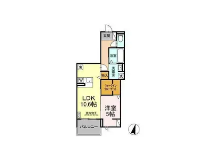 DIOSPERSIMMON長泉 I棟(1LDK/3階)の間取り写真