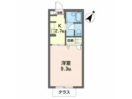 エコ・プリム(1K/1階)の間取り写真