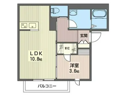 ル・パルク箱森(1LDK/2階)の間取り写真