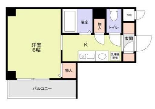 リバーランド堺東(1K/4階)の間取り写真