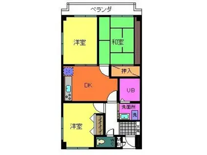 パークアベニュー 中井(3DK/2階)の間取り写真