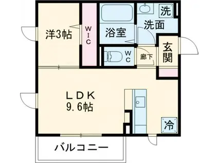 ROYAL PARK HIMEKO I・J(1LDK/3階)の間取り写真