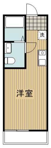 マカロン相模原(ワンルーム/2階)の間取り写真