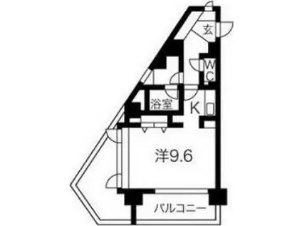 アブレスト原(1K/7階)の間取り写真