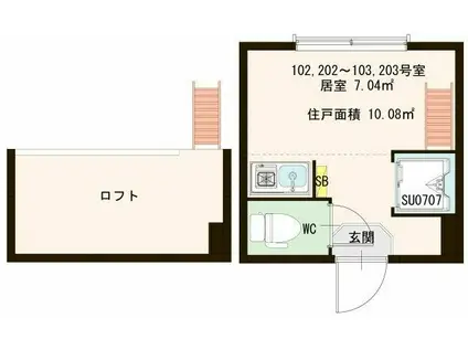 NEXTAGE小茂根(ワンルーム/1階)の間取り写真