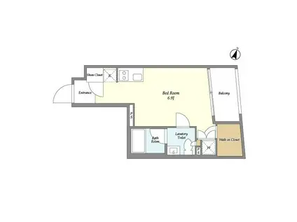 KDXレジデンス下馬(ワンルーム/2階)の間取り写真