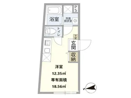 SLB西新井(ワンルーム/1階)の間取り写真