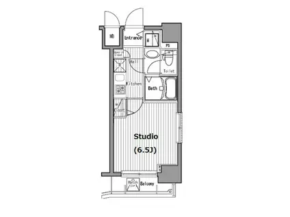グランド・ガーラ五反田(1K/12階)の間取り写真