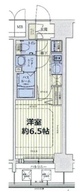 スワンズシティ新大阪ヴィーヴォ(1K/9階)の間取り写真