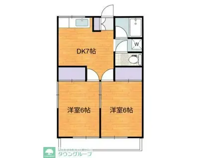 第3コスモコーポ(2DK/2階)の間取り写真