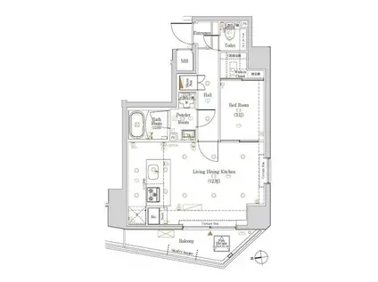 LOG浅草橋(1LDK/5階)の間取り写真