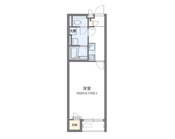 クレイノシャイン万倍(1K/2階)の間取り写真