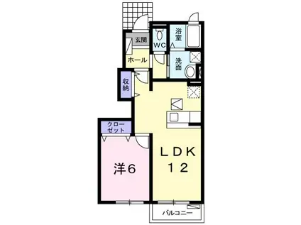 ブローテ(1LDK/1階)の間取り写真
