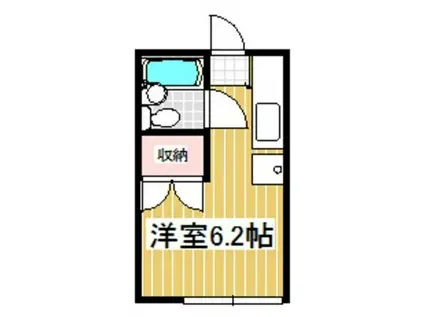 笹塚コーポ(ワンルーム/2階)の間取り写真