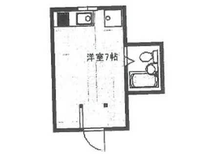 ヒルハイツ(ワンルーム/2階)の間取り写真